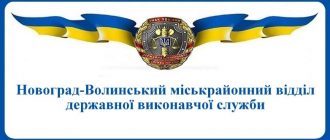 Новоград-Волинський міськрайонний відділ державної виконавчої служби